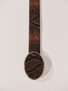 Colette Belt | Brown Python & Pale Gold