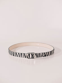 Mija Zebra Calf Hair Silver | Black & White Zebra Calf Hair & Silver