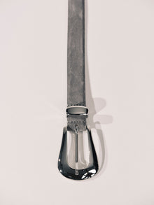 Colette Suede Belt | Fog & Silver
