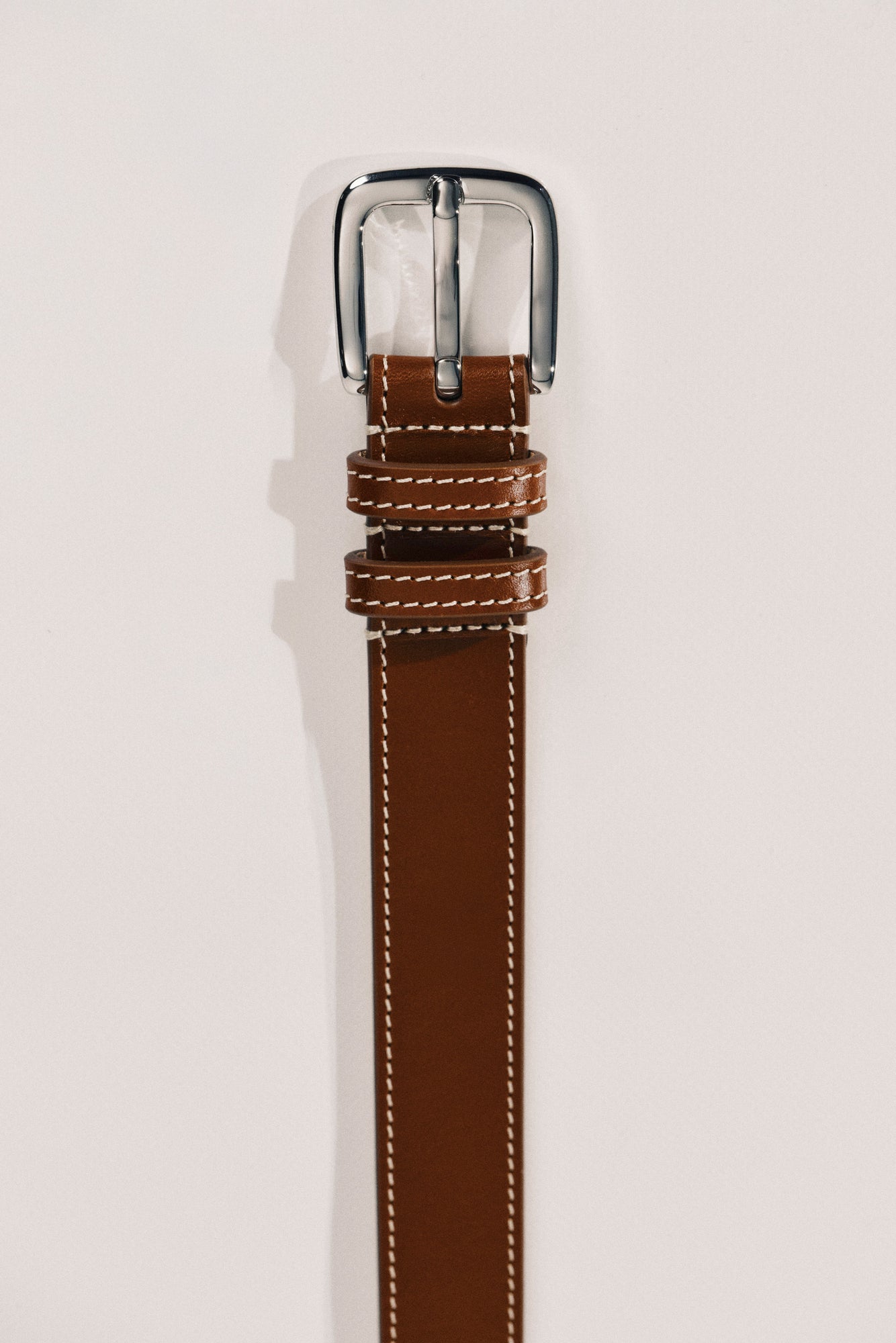 Louison Belt | Camel & White & Silver