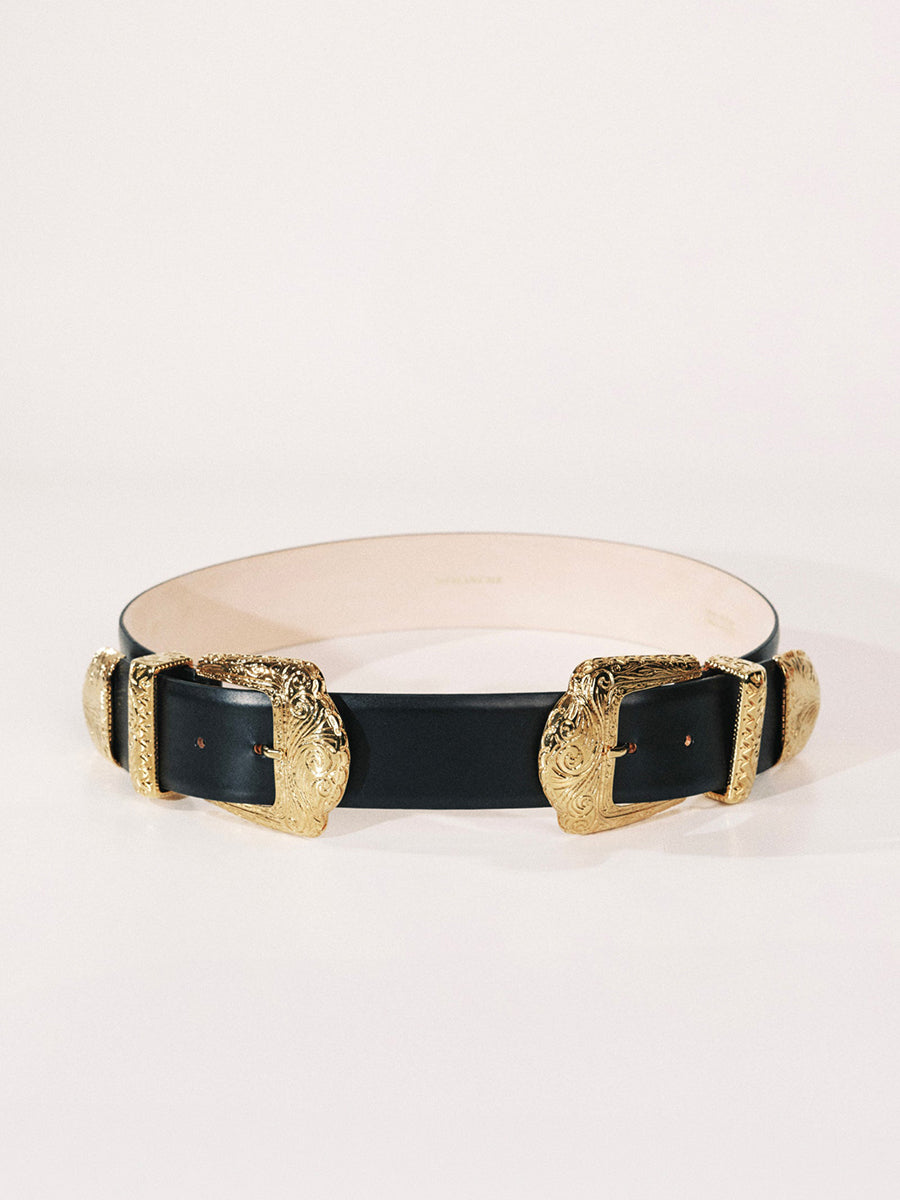 Midas Belt | Black & 24K Gold