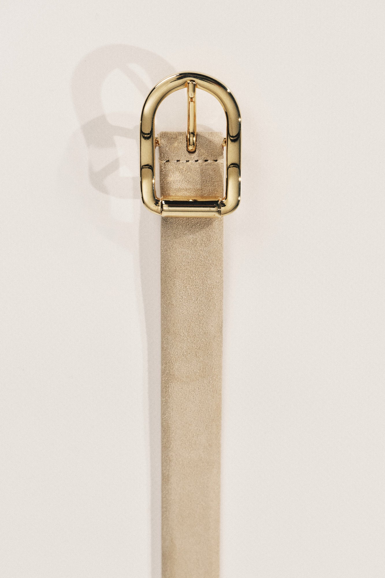 Mija Suede Belt | Papyrus & 24K Gold