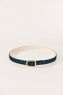 Mija Belt | Emerald Suede & 24K Gold