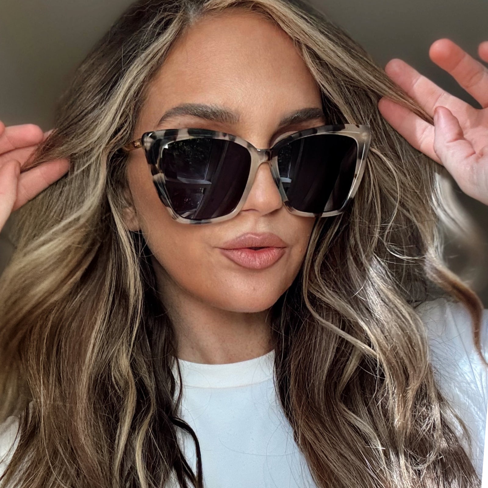 Womens | Becky II Sunglasses | Cream Tortoise | Grey Polarized Lenses