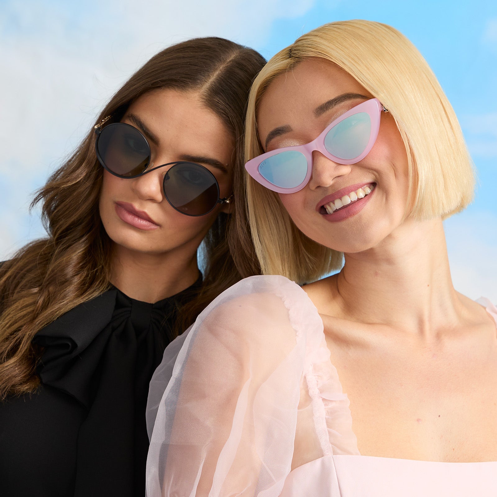 Womens | Glinda Upland For Good Sunglasses | Glassy Pink Crystal | Silver Flash Lenses