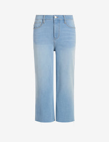 Do It All Denim High-Rise Cropped Wide Leg::Washed Indigo::Main