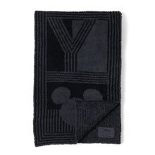 Cozychic Disney Classic Deco Stripe Mickey Scarf | Carbon/Black