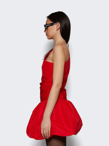 Women | Patou | One Shoulder Bloomer Mini Dress Lipstick Red
