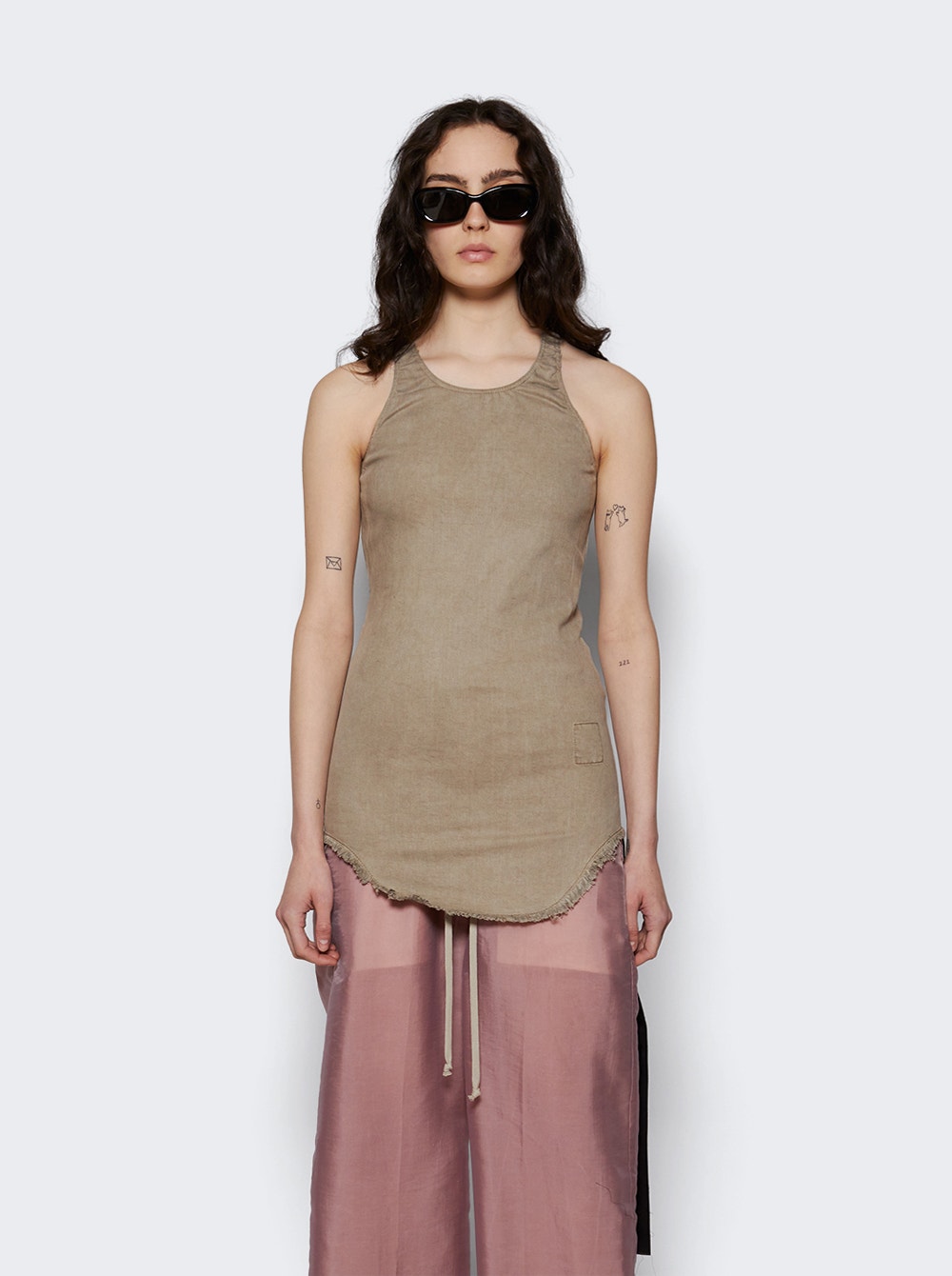 Rick Owens DRKSHDW | Denim Tank Pearl | Ivory