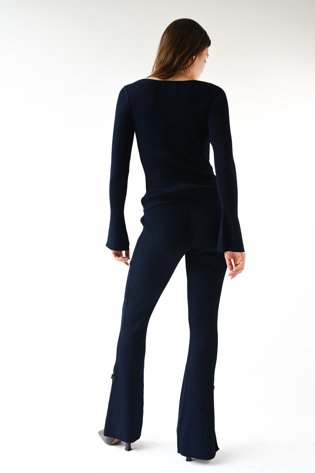 Harlow Bell Bottom Pant | Navy