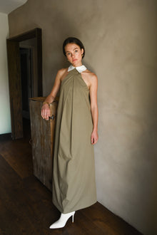 Reilly Cotton Poplin Dress | Olive