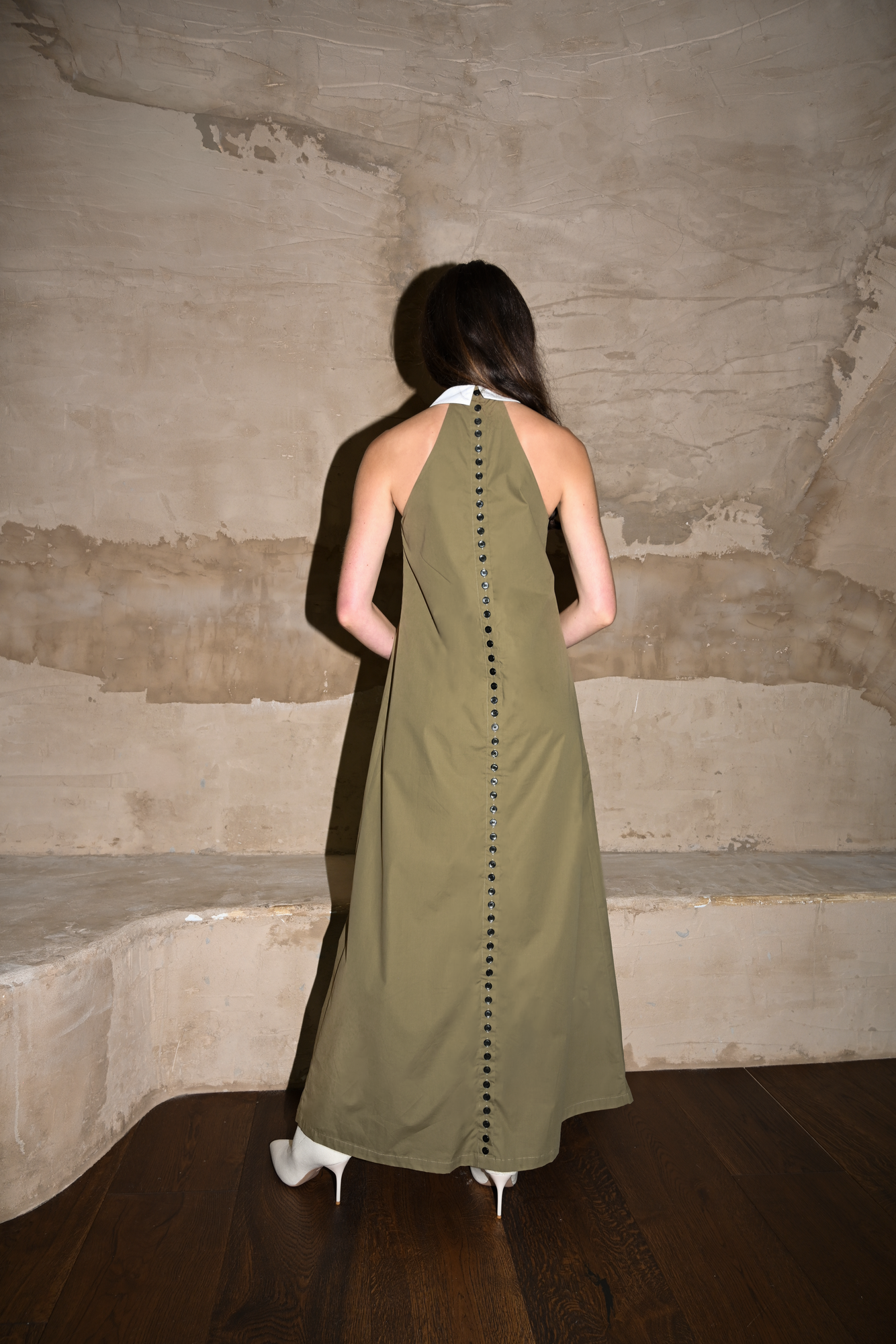 Reilly Cotton Poplin Dress | Olive