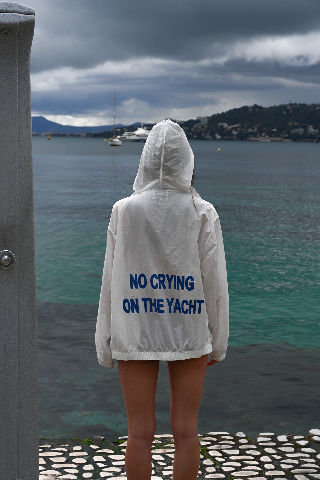 No Crying Windbreaker | White