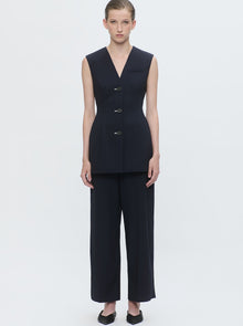 Duke Tailored Vest | Navy