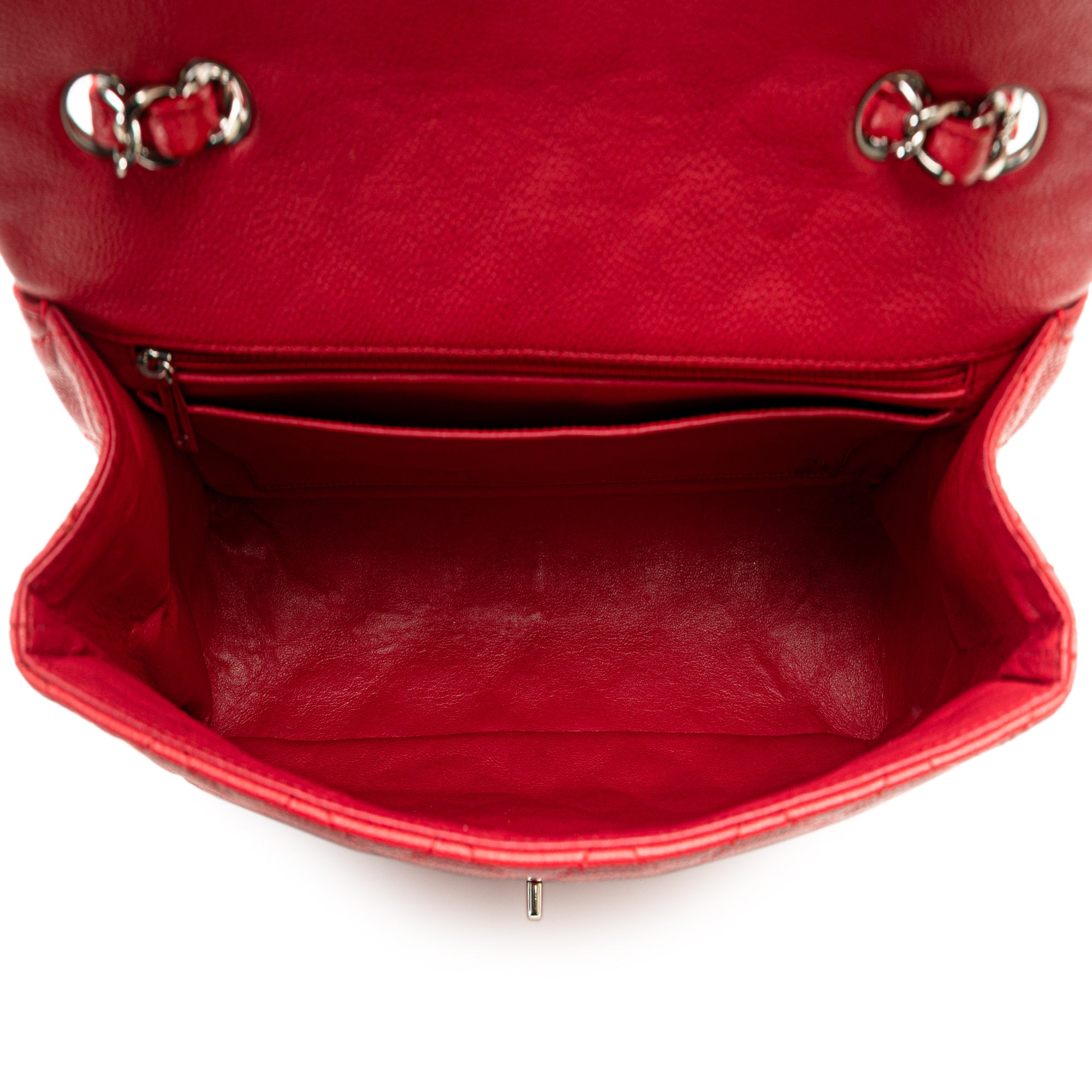Chanel | Pre-Owned Jumbo Classic Caviar Single Flap | Red