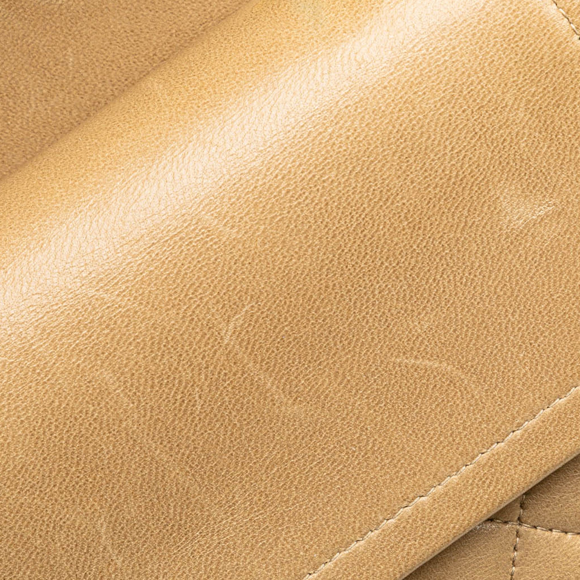 Chanel | Pre-Owned Medium Classic Lambskin Double Flap | Brown/Nude