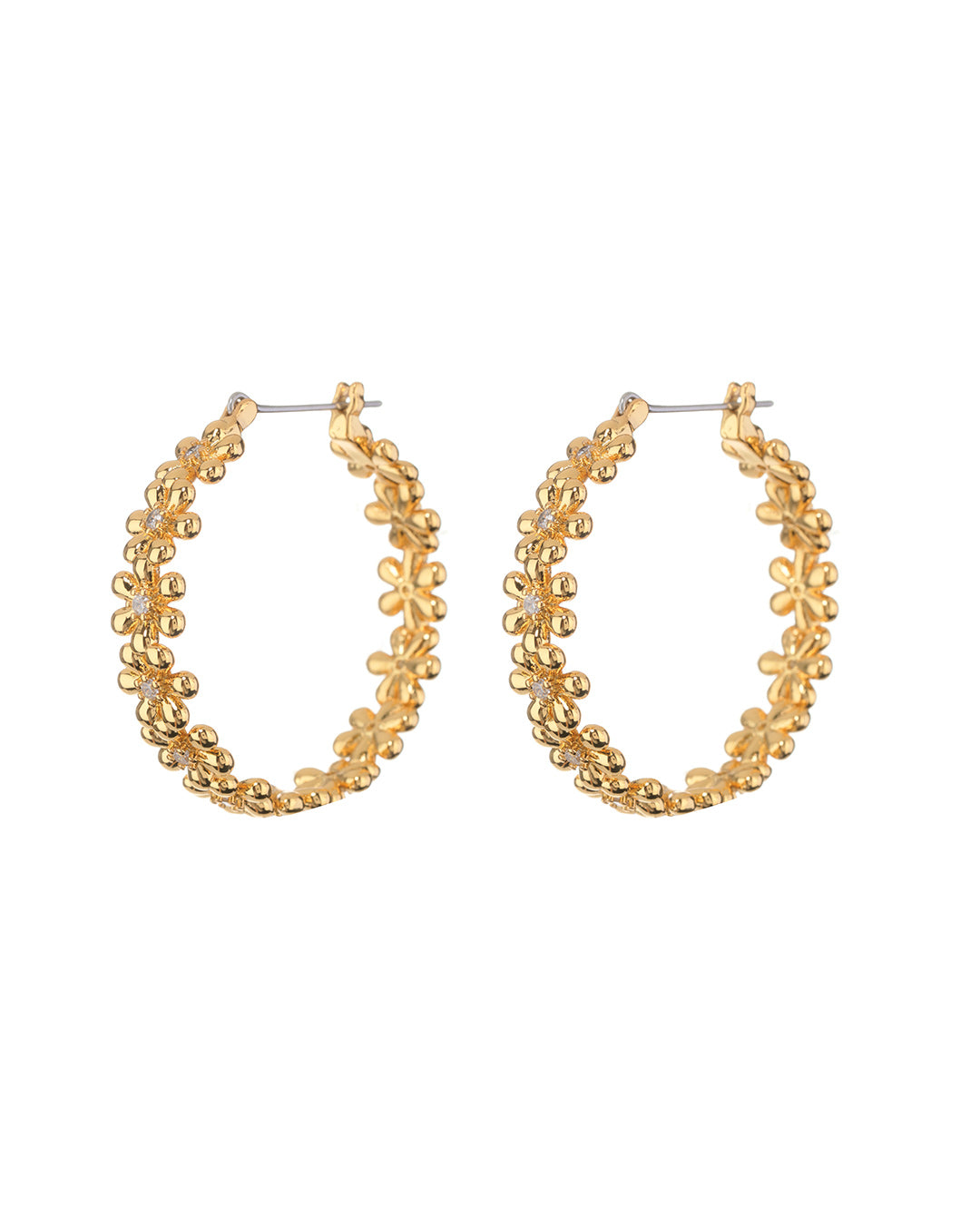 Daisy Chain Hoops - Gold | Plated Gold