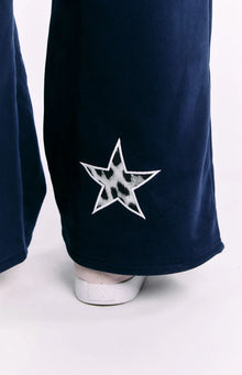 Dania Leopard Star Track Pants | Navy