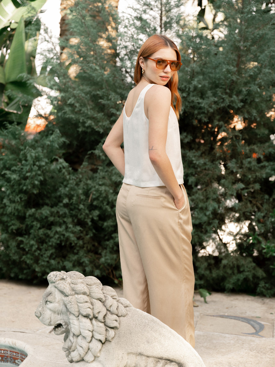 Stride Wide Leg Pant | Tan