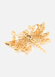 Dragonfly Brooch | Copper/Bluezircon/White Zircon