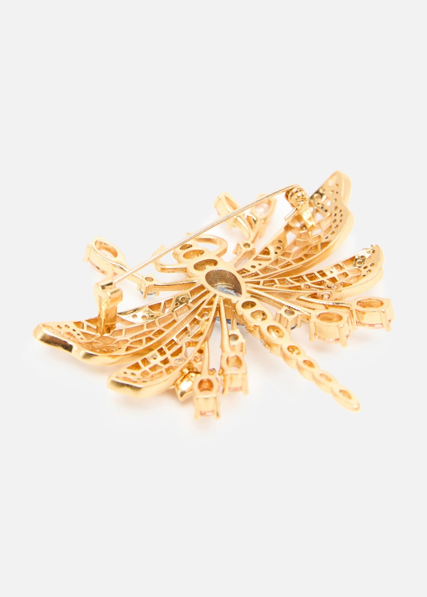 Dragonfly Brooch | Copper/Bluezircon/White Zircon