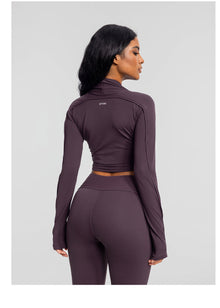 Drawstring Crop Top | Midnight Plum