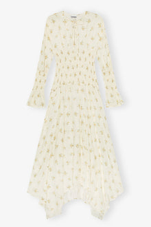 Dress in Printed Viscose | Antique White