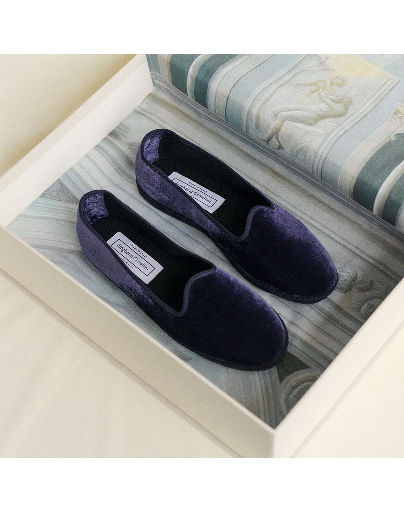 Drogheria Crivellini For Attersee - The Velvet Slip-Ons | Navy