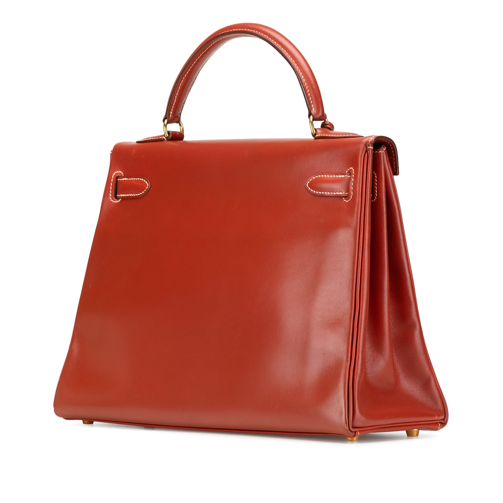 Hermes | Pre-Owned Box Calf Kelly Retourne 32 | Red