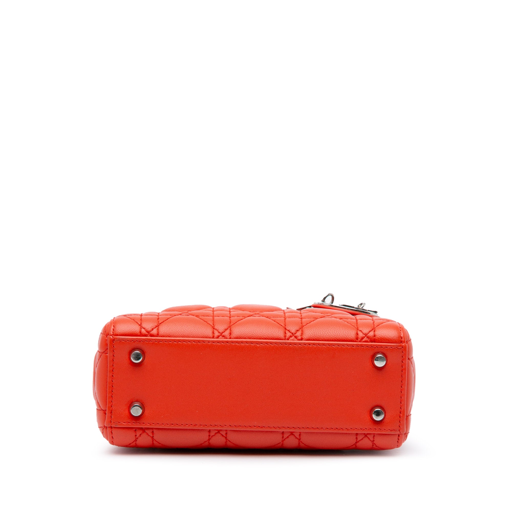 Dior | Pre-Owned Mini Lambskin Cannage Lady | Red
