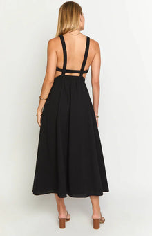 Kensie Backless Midi Dress | Black
