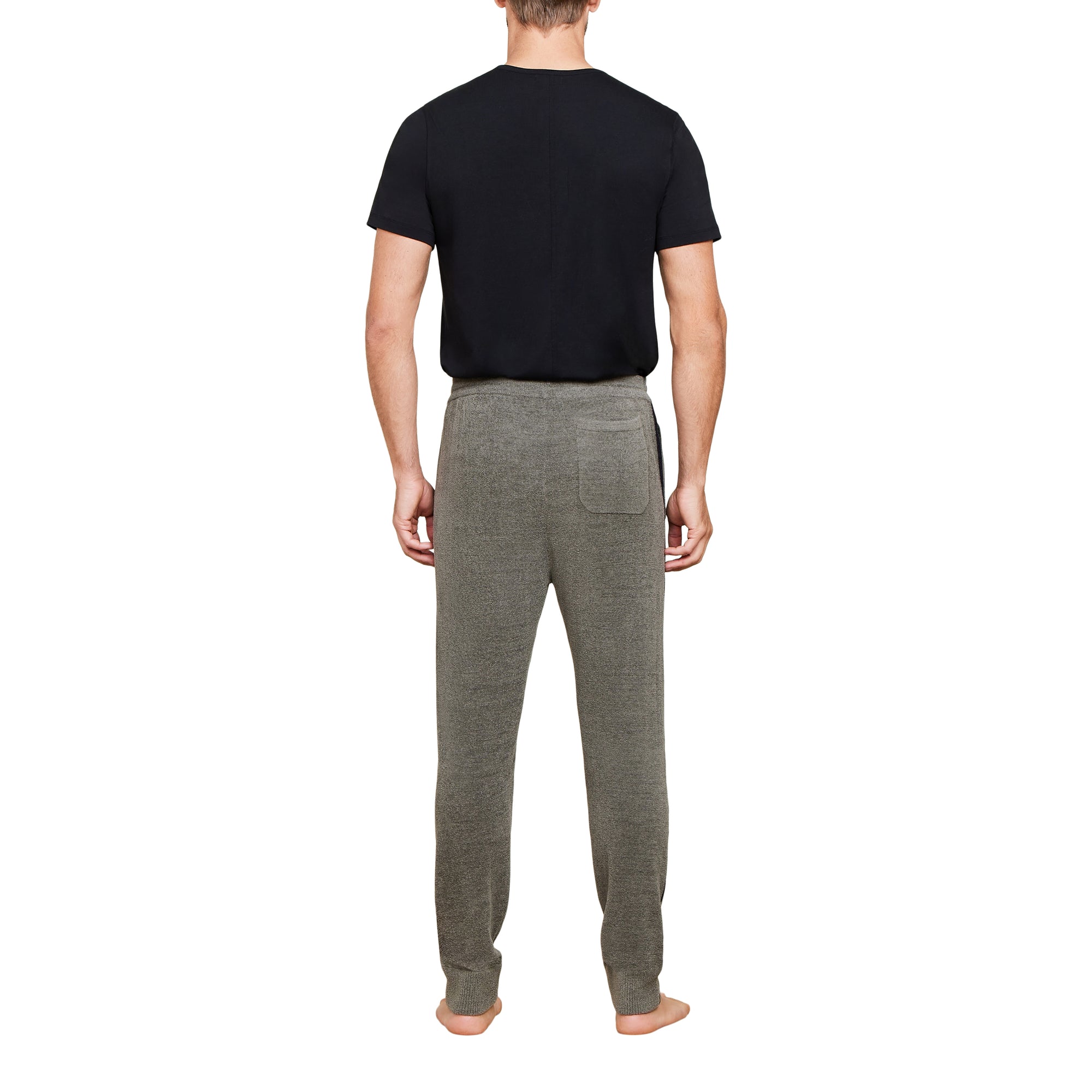 Cozychic Ultra Lite Men's Striped Jogger | Olive Branch/Black