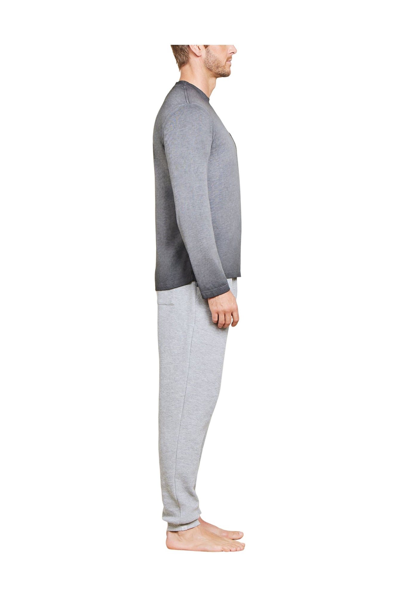 Mens | Malibu Collection Triblend Long Sleeve Pocket Tee | Mineral Carbon
