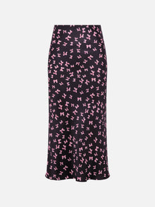 Pattern Midi Skirt | Black