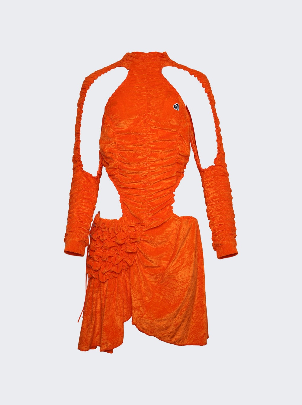 Women | Ester Manas | Short Ruched Cut Out Dress | Orange