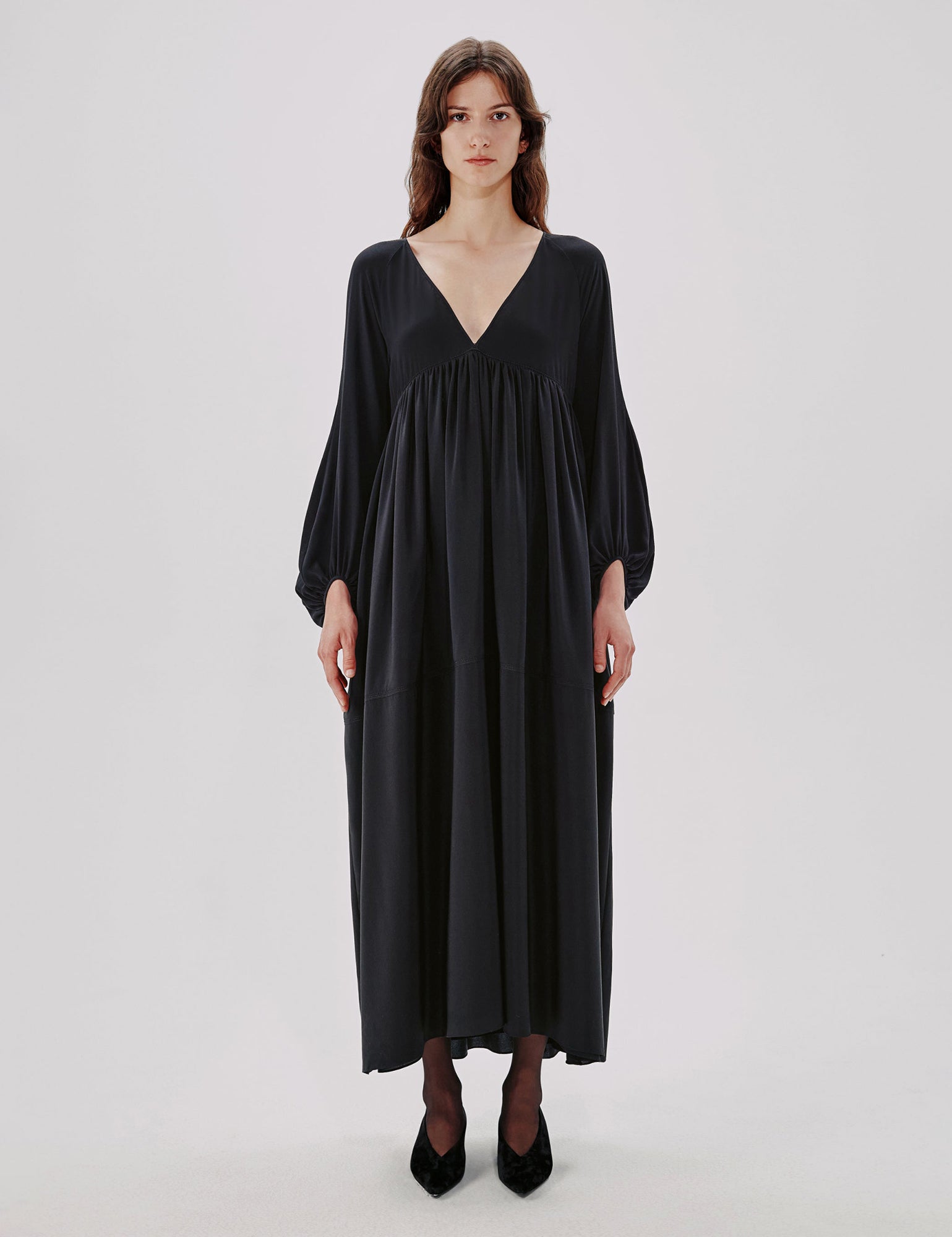 Women | Empire Cocoon Dress | Black