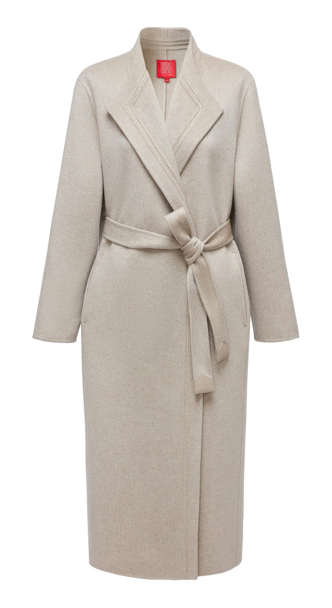 Lapel Collar Cashmere Coat | Camel