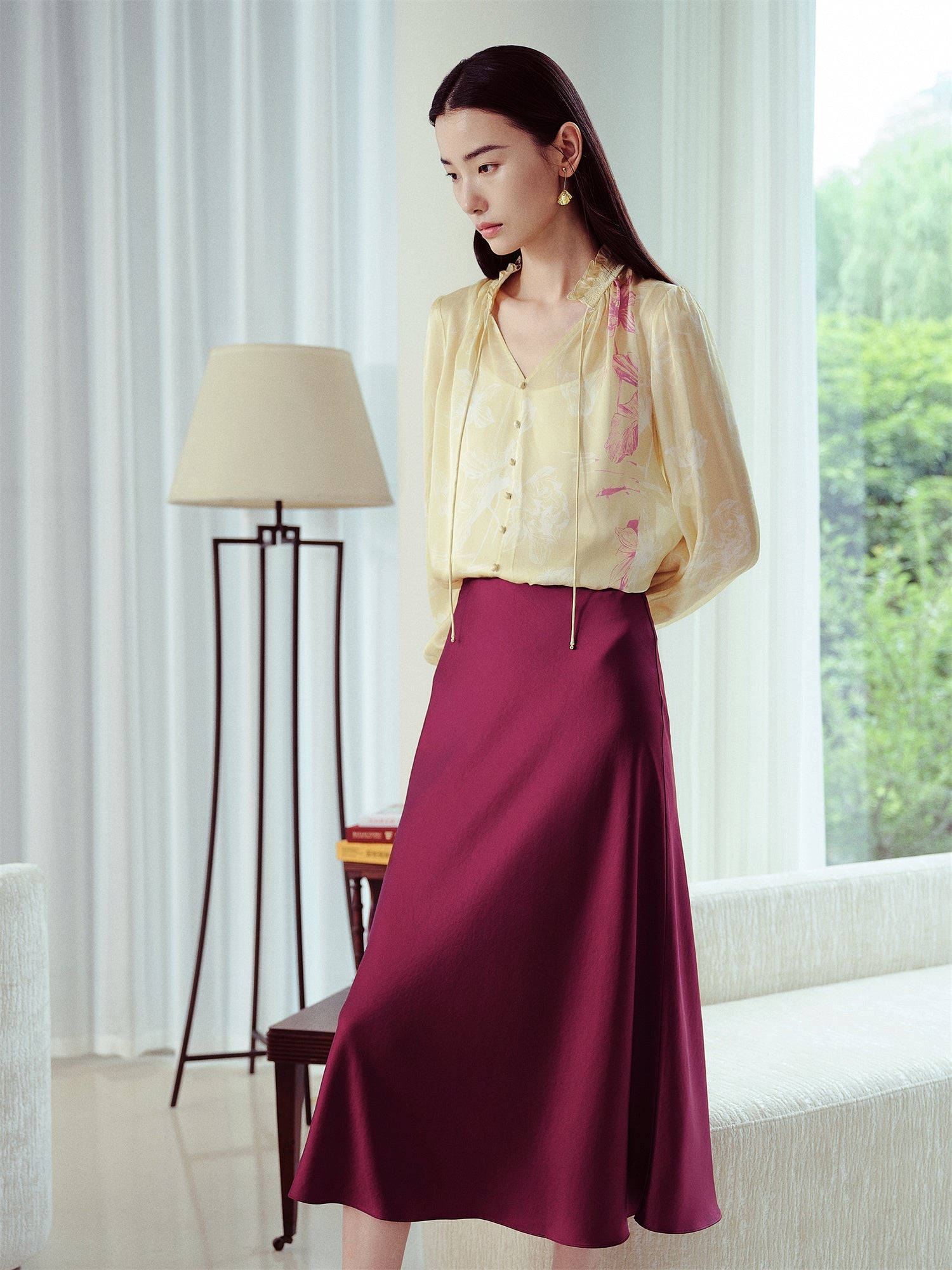 Silk Printed Shirt | Green