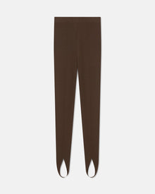 Womens | Eveline Stirrup-Detail Leggings | Bitter Chocolate