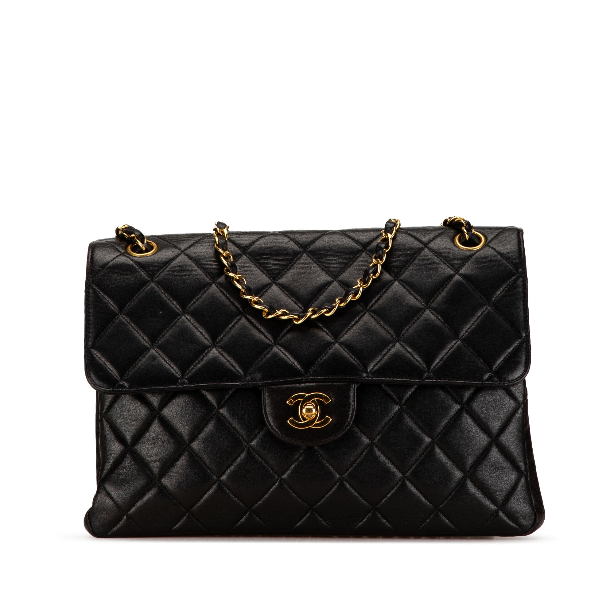Chanel | Pre-Owned Jumbo Lambskin Double Sided Flap | Black