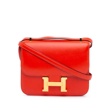 Hermes | Pre-Owned Mini Tadelakt Constance 18 with Silver Logo | Red