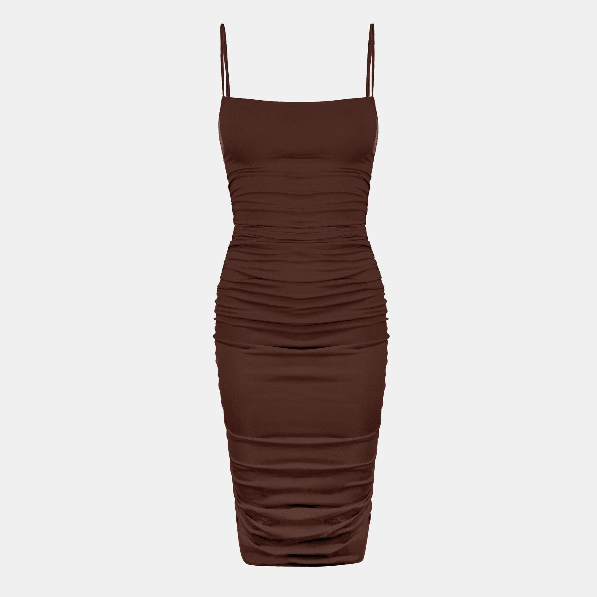 OW Collection EZRA Midi Dress Account 175 - Cappuccino
