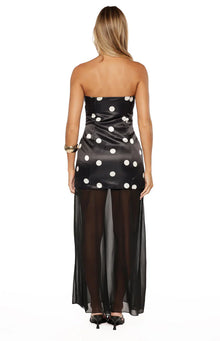 Eden Maxi Dress | Black Polka Dot
