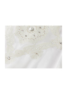 Embellished Silk Blouse | White