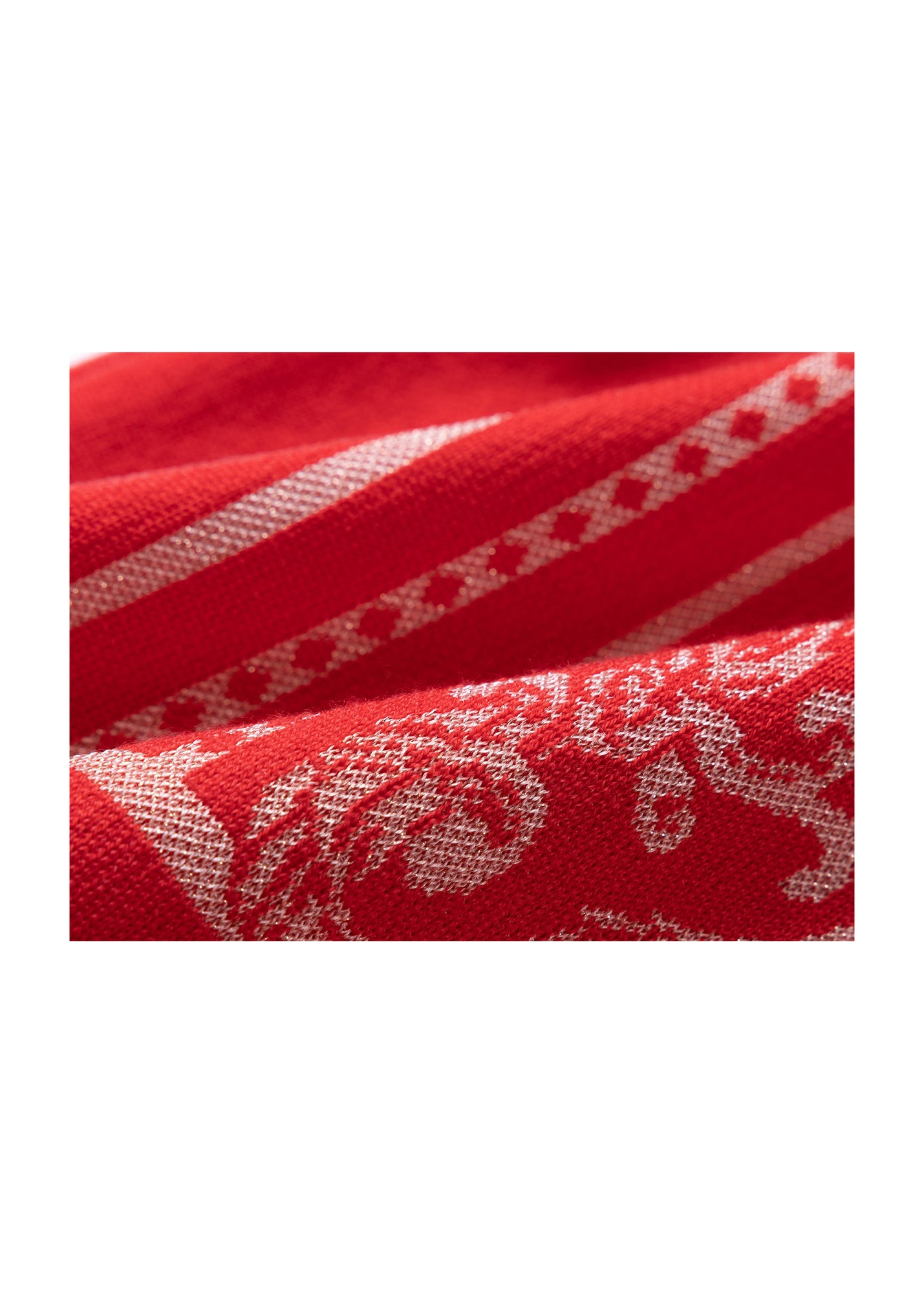 Embossed Knit Vest | Red
