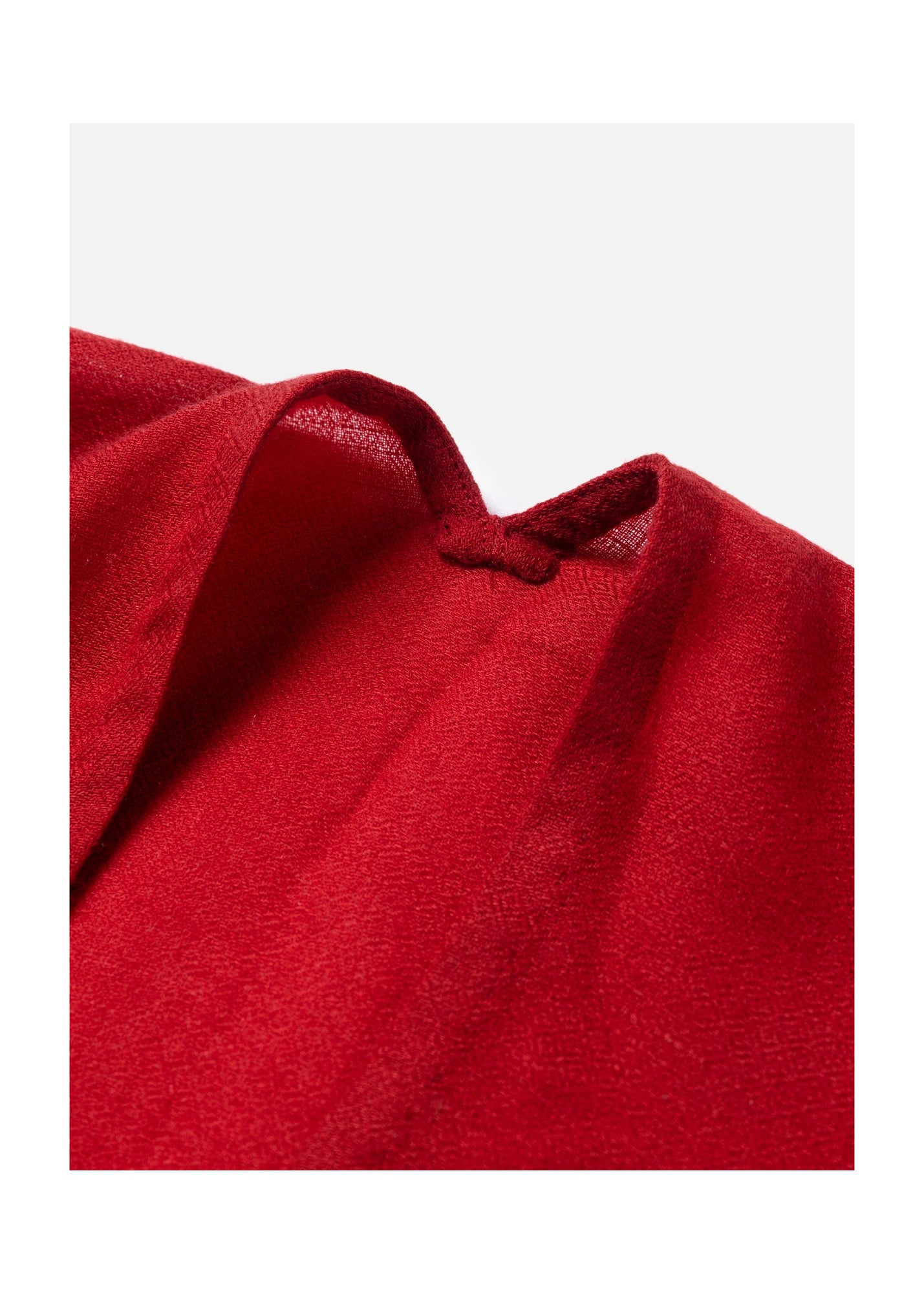 Embroidered Cashmere Shawl | Red