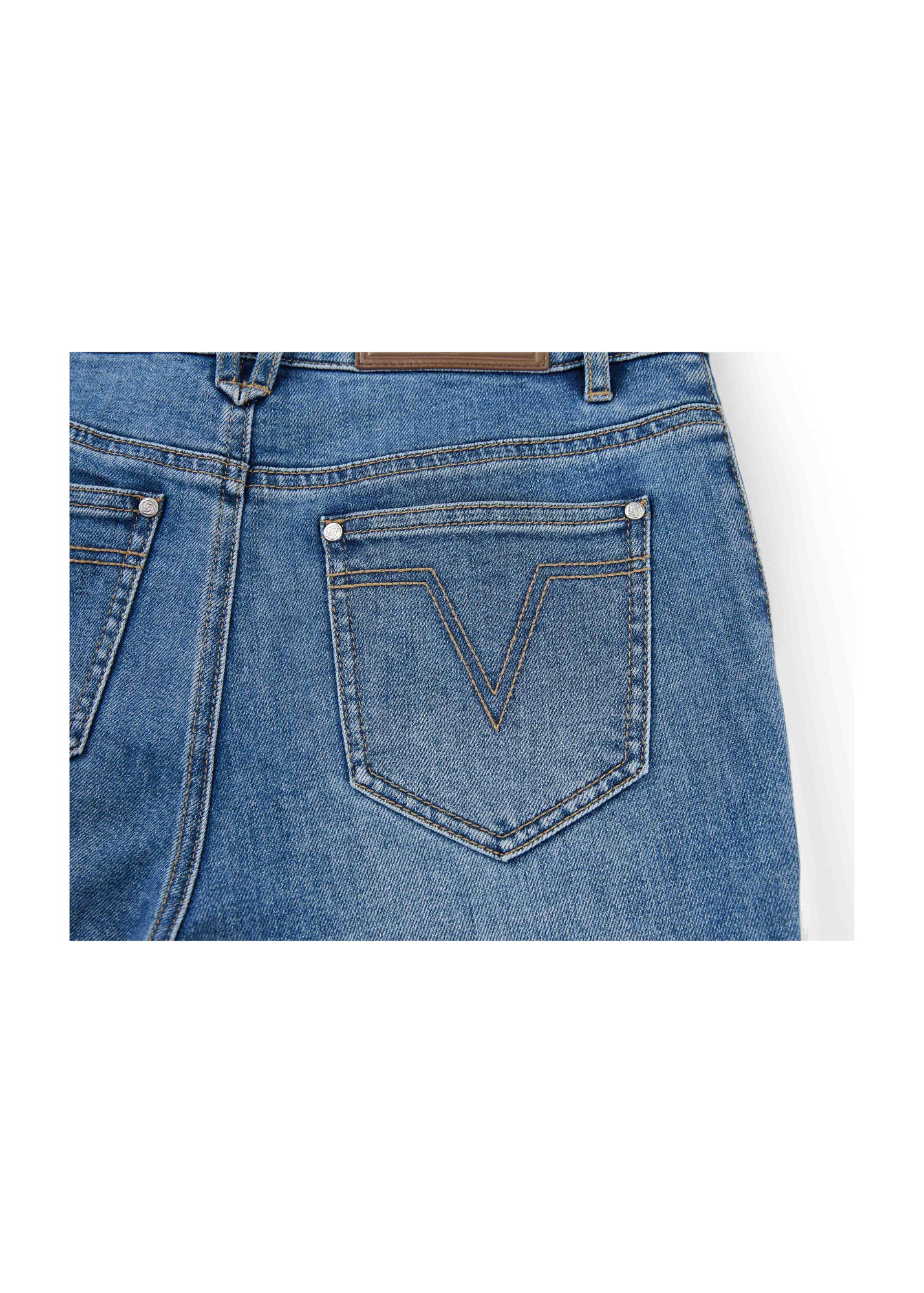 Embroidered Flare Jeans | Blue