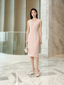 Slim-Fit Waist-Cinching Dress | Pink