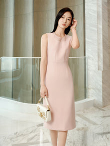 Slim-Fit Waist-Cinching Dress | Pink