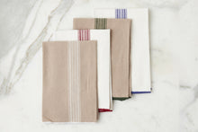 Dinner Napkins | Vintage Merlot Red Stripe | Set of 4